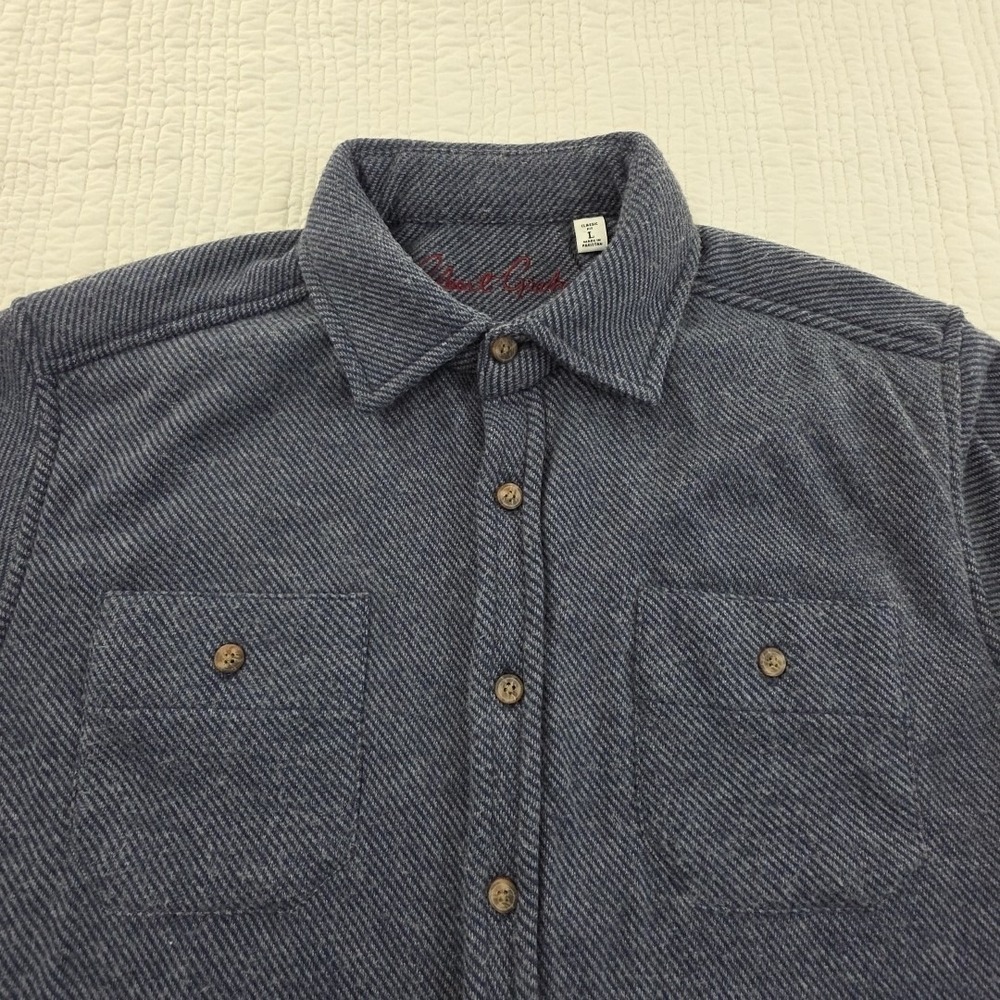 Robert Graham Barford Shacket Men's L Blue Tweed Fleece Lined NEW Classic Fit - Picture 7 of 16